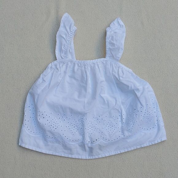 Crazy 8 white boho tank top Size 12-18 Months - Picture 9 of 9